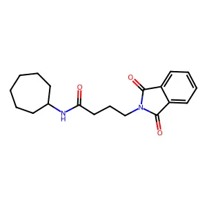 N-环庚基-4-(1,3-二氧代iso吲哚-2基)丁酰胺 structure