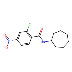 2-氯-N-环庚基-4-硝基苯甲酰胺 structure