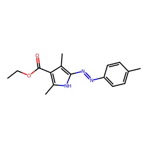 ethyl 3,5-dimethyl-2-[(4-methylphenyl)hydrazono]-2H-pyrrole-4-carboxylate structure
