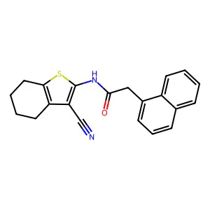N-(3-cyano-4,5,6,7-tetrahydro-1-benzothien-2-yl)-2-(1-naphthyl)acetamide structure