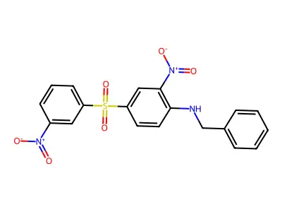 N-benzyl-2-nitro-4-[(3-nitrophenyl)sulfonyl]aniline structure