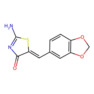5-(1,3-Benzodioxol-5-ylmethylene)-2-imino-1,3-thiazolidine-4-one structure
