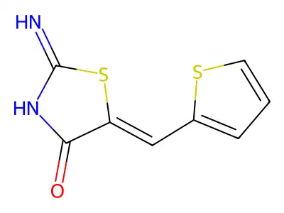 2-Amino-5-(thiophen-2-ylmethylidene)-1,3-thiazol-4-one structure