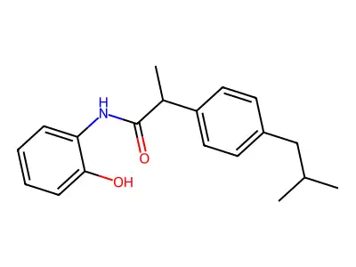 N-(2-hydroxyphenyl)-2-[4-(2-methylpropyl)phenyl]propanamide structure