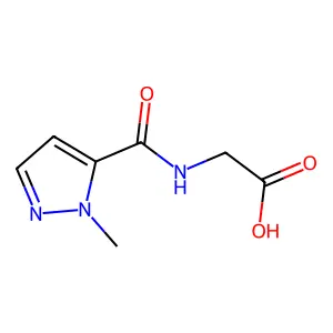 2-[(2-methylpyrazole-3-carbonyl)amino]acetic Acid structure