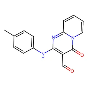 4-oxo-2-(4-toluidino)-4H-pyrido[1,2-a]pyrimidine-3-carboxaldehyde structure