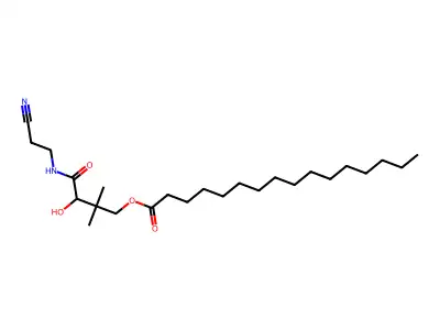 4-((2-Cyanoethyl)amino)-3-hydroxy-2,2-dimethyl-4-oxobutyl palmitate structure