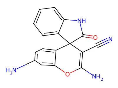 2,7-Diamino-2'-oxospiro[chromene-4,3'-indoline]-3-carbonitrile structure
