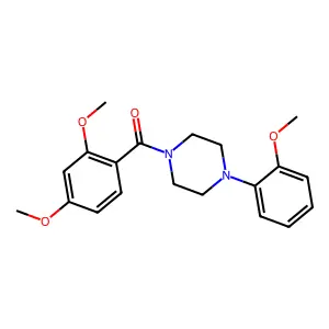 (2,4-Dimethoxyphenyl)[4-(2-methoxyphenyl)piperazin-1-yl]methanone structure
