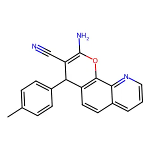 2-Amino-4-(4-methylphenyl)-4H-pyrano[3,2-H]quinoline-3-carbonitrile structure