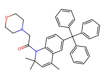 2,2,4-Trimethyl-1-(4-morpholinylacetyl)-6-trityl-1,2-dihydroquinoline structure