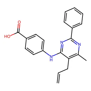4-((5-Allyl-6-methyl-2-phenylpyrimidin-4-yl)amino)benzoic acid structure