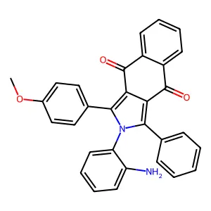 2-(2-Aminophenyl)-3-(4-methoxyphenyl)-1-phenylbenzo[f]isoindole-4,9-dione structure