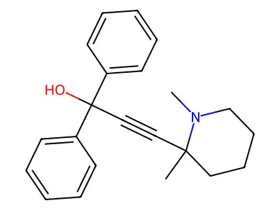 3-(1,2-Dimethyl-2-piperidinyl)-1,1-diphenyl-2-propyn-1-ol structure