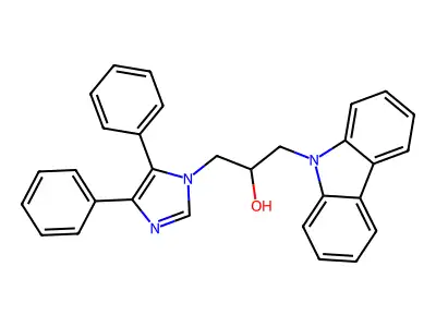 1-Carbazol-9-yl-3-(4,5-diphenyl-imidazol-1-yl)-propan-2-ol structure