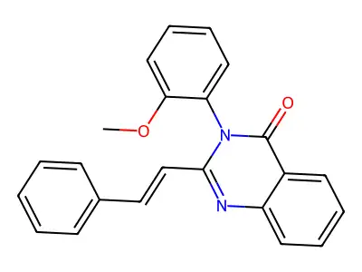 3-(2-methoxyphenyl)-2-[(E)-2-phenylethenyl]quinazolin-4-one structure
