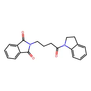 2-[4-(2,3-Dihydro-1H-indol-1-yl)-4-oxobutyl]-1H-isoindole-1,3(2H)-dione structure