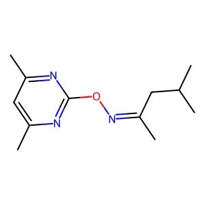 4-Methyl-2-pentanone O-(4,6-dimethyl-2-pyrimidinyl)oxime structure