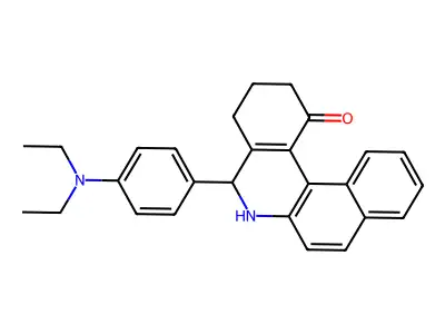 5-[4-(diethylamino)phenyl]-3,4,5,6-tetrahydrobenzo[a]phenanthridin-1(2H)-one structure