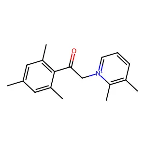 2,3-Dimethyl-1-[2-oxo-2-(2,4,6-trimethylphenyl)ethyl]pyridinium structure