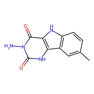 3-Amino-8-methyl-1,5-dihydropyrimido[5,4-b]indole-2,4-dione structure