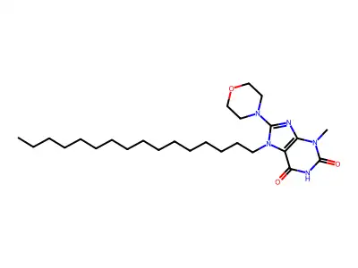 7-Hexadecyl-3-methyl-8-morpholin-4-yl-3,7-dihydro-purine-2,6-dione structure