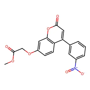 methyl {[4-(3-nitrophenyl)-2-oxo-2H-chromen-7-yl]oxy}acetate structure
