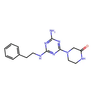 2-Piperazinone, 4-(4-amino-6-(phenethylamino)-s-triazin-2-yl)- structure