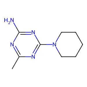 1,3,5-Triazin-2-amine, 4-methyl-6-(1-piperidinyl)- structure