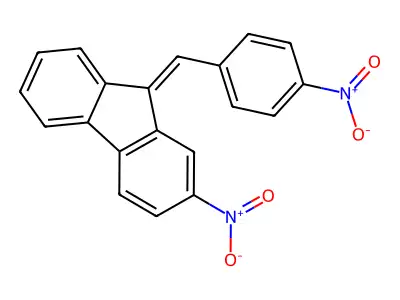 9H-Fluorene,2-nitro-9-[(4-nitrophenyl)methylene]- structure