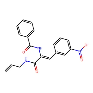 (Z)-N-(3-(allylamino)-1-(3-nitrophenyl)-3-oxoprop-1-en-2-yl)benzamide structure