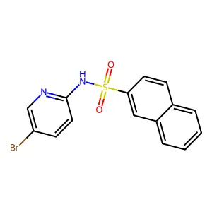 N-(5-Bromo-2-pyridinyl)-2-naphthalenesulfonamide structure