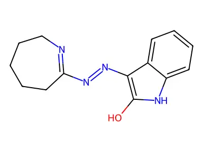 3-(Azepan-2-ylidene-hydrazono)-3H-indol-2-OL structure