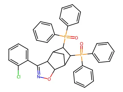 5-(2-chlorophenyl)-8,9-bis(diphenylphosphoryl)-3-oxa-4-azatricyclo[5.2.1.02,6]dec-4-ene structure