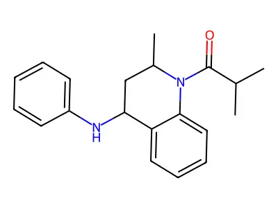 2-Methyl-1-(2-methyl-4-phenylamino-3,4-dihydro-2H-quinolin-1-yl)-propan-1-one structure