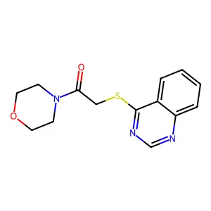 1-(Morpholin-4-yl)-2-(quinazolin-4-ylsulfanyl)ethanone structure
