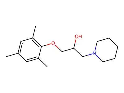 1-(Piperidin-1-YL)-3-(2,4,6-trimethylphenoxy)propan-2-OL structure