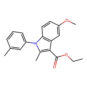 Ethyl 5-methoxy-2-methyl-1-(3-methylphenyl)indole-3-carboxylate structure