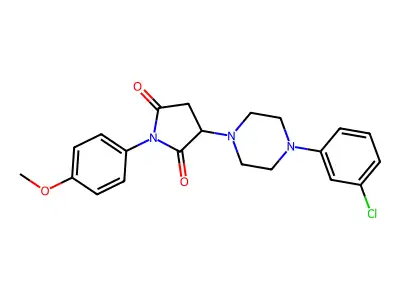 3-[4-(3-Chlorophenyl)piperazin-1-yl]-1-(4-methoxyphenyl)pyrrolidine-2,5-dione structure