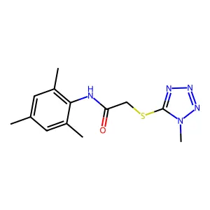 N-Mesityl-2-((1-methyl-1H-tetrazol-5-yl)thio)acetamide structure