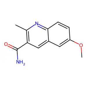 6-Methoxy-2-methylquinoline-3-carboxamide structure