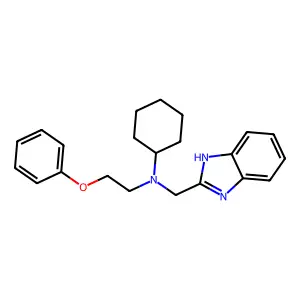 N-(1H-benzimidazol-2-ylmethyl)-N-(2-phenoxyethyl)cyclohexanamine structure