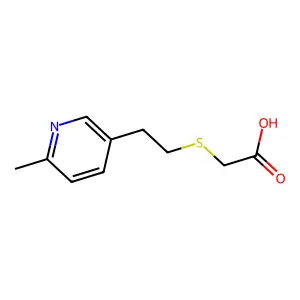 {[2-(6-Methyl-3-pyridinyl)ethyl]thio}acetic acid structure