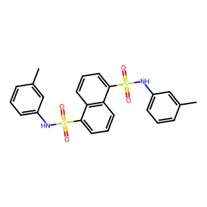 N,N'-bis(3-methylphenyl)naphthalene-1,5-disulfonamide structure
