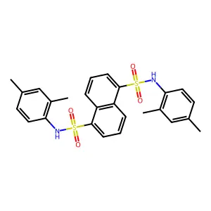 N,N'-bis(2,4-dimethylphenyl)naphthalene-1,5-disulfonamide structure