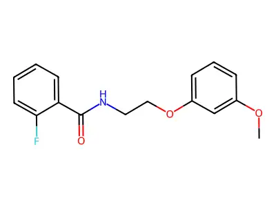 2-fluoro-N-[2-(3-methoxyphenoxy)ethyl]benzamide structure