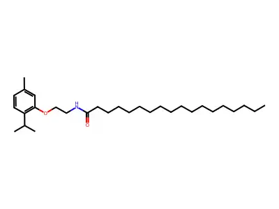N-{2-[5-methyl-2-(propan-2-yl)phenoxy]ethyl}octadecanamide structure
