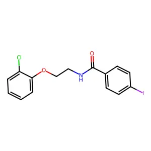N-[2-(2-chlorophenoxy)ethyl]-4-iodobenzamide structure