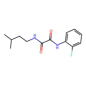 N1-(2-fluorophenyl)-N2-isopentyloxalamide structure
