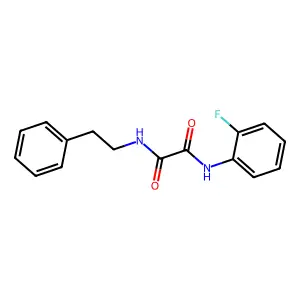 N-(2-fluorophenyl)-N'-(2-phenylethyl)ethanediamide structure